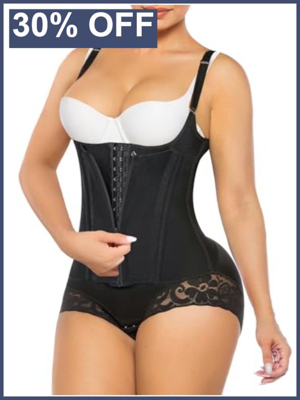Colombian Faja Tummy Control Shapewear Bodysuit Steel Boned Support